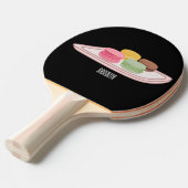 Raquette De Ping Pong Caricature de Macaron (Devant Angle)