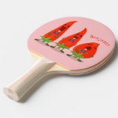 Raquette De Ping Pong Caricature de piments chantants mignons (Devant Angle)