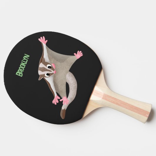 Raquette De Ping Pong Caricature de planeur de sucre joyeux (Côté)