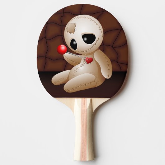 Raquette De Ping Pong Caricature de poupée vaudou en amour (Devant)