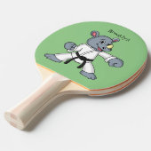 Raquette De Ping Pong Caricature de rhino kung fu (Devant Angle)