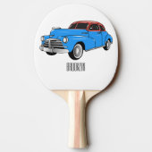 Raquette De Ping Pong Caricature de voiture classique 1948 (Dos)