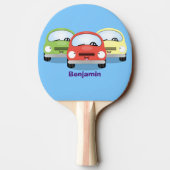 Raquette De Ping Pong Caricature de voitures Cute kawaii (Dos)