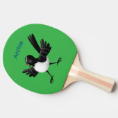 Raquette De Ping Pong Caricature de Willie Wagtail australienne personna (Côté)