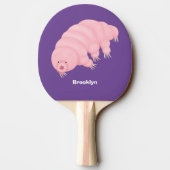Raquette De Ping Pong Caricature d'ours d'eau tardigrade rose mignon (Dos)