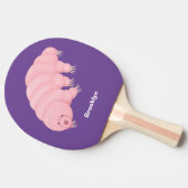 Raquette De Ping Pong Caricature d'ours d'eau tardigrade rose mignon (Côté)