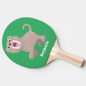 Raquette De Ping Pong Caricature du tigre mignon Saber Toothed Smilodon (Côté)