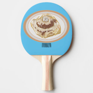 Raquette De Ping Pong Caricature en rouleau de cannelle