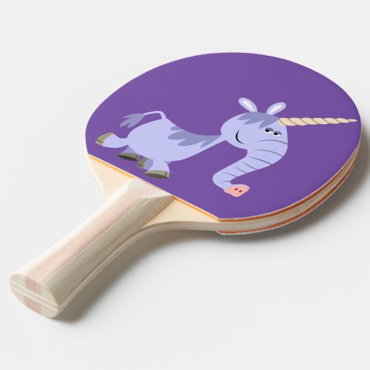 Raquette De Ping Pong Caricature inhabituelle Unicorn Ping Paddle Ping P (Devant Angle)