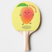 Raquette De Ping Pong Caricature jaune mangue mignonne (Dos)