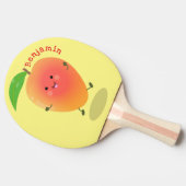Raquette De Ping Pong Caricature jaune mangue mignonne (Côté)