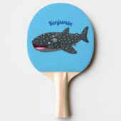 Raquette De Ping Pong Caricature joli requin baleine joyeux (Dos)