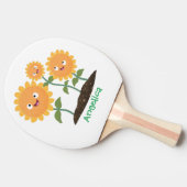 Raquette De Ping Pong Caricature joli tournesol souriant illustration (Côté)