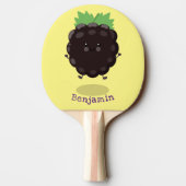 Raquette De Ping Pong Caricature mignonne de mûre mauve de mûre mûre mau (Dos)