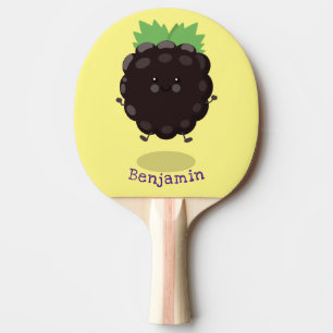 Raquette De Ping Pong Caricature mignonne de mûre mauve de mûre mûre mau