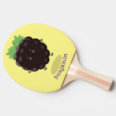 Raquette De Ping Pong Caricature mignonne de mûre mauve de mûre mûre mau (Côté)
