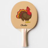 Raquette De Ping Pong Caricature mignonne Turquie | Personnaliser (Devant)
