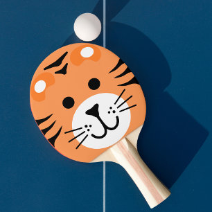 Raquette De Ping Pong Caricature pour enfants de Safari Jungle sauvage d