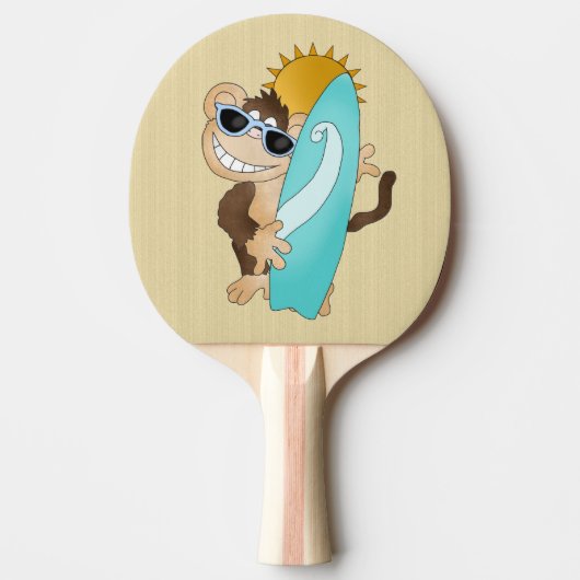 Raquette De Ping Pong caricature singe plage ping pong paddle (Devant)