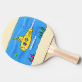 Raquette De Ping Pong Caricature sous-marine joyeuse (Côté)