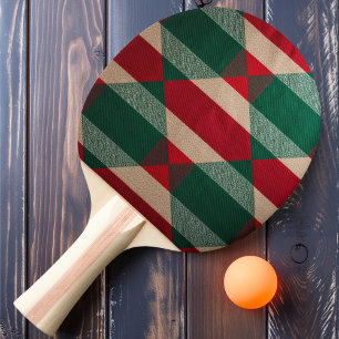 Raquette De Ping Pong Carré Rouge à Carreaux