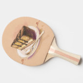 Raquette De Ping Pong Carte avec le gâteau peint d'aquarelle (Côté)