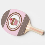 Raquette De Ping Pong Carte d'anniversaire avec le petit gâteau (Côté)