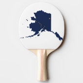 RAQUETTE DE PING PONG CARTE DE L'ALASKA (Dos)