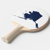RAQUETTE DE PING PONG CARTE DE L'ALASKA (Devant Angle)