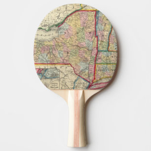 Raquette De Ping Pong Carte du comté des états de New York