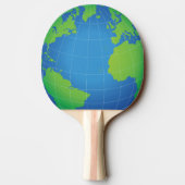 Raquette De Ping Pong Carte du monde (Dos)
