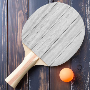 Raquette De Ping Pong Cartes en bois gris vintage