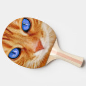Raquette De Ping Pong Cat Eyes Face Tigre Rouge (Côté)