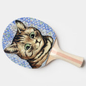 Raquette De Ping Pong Cat head drawing by Louis Wain  (Côté)