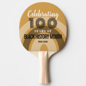 Raquette De Ping Pong Celebrating 100 Years Of Black History Month (Devant)
