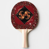Raquette De Ping Pong Céleste Galactique : Précision Ciblée & Gratitude (Devant)