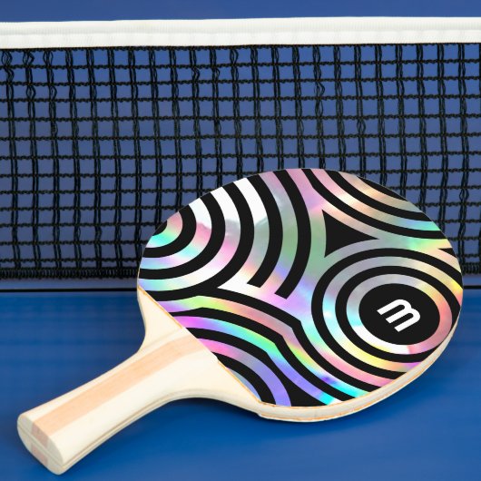 Raquette De Ping Pong cercle holographique monographie ping pong paddle (Insitu)