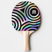 Raquette De Ping Pong cercle holographique monographie ping pong paddle (Dos)