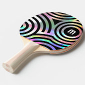 Raquette De Ping Pong cercle holographique monographie ping pong paddle (Devant Angle)