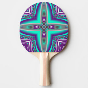 Raquette De Ping Pong Cercles Concentrés Appliqués Au Point Abstrait