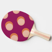Raquette De Ping Pong Cercles Rétro et Motif Gras Ombres Violet (Côté)