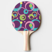 Raquette de Ping Pong Cercles Violets Funky (Dos)