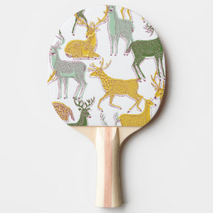 Raquette De Ping Pong Cerfs géométriques : Illustration Motif traditionn