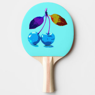 Raquette De Ping Pong Cerises bleues vives