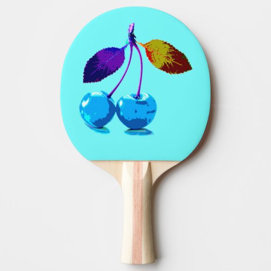 Raquette De Ping Pong Cerises bleues vives (Devant)