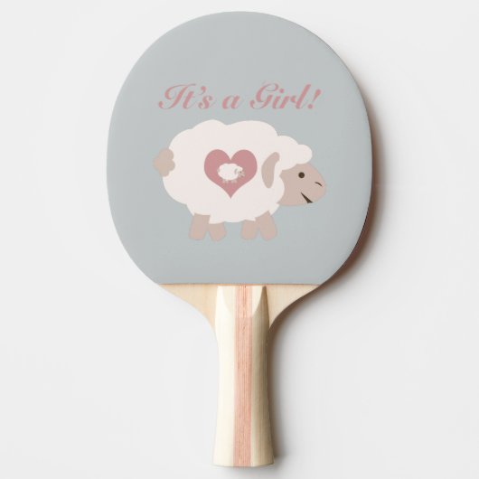 Raquette De Ping Pong C'est une fille ! Mama Sheep (Devant)
