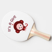 Raquette De Ping Pong C'est une fille ! Singe mignon (Côté)