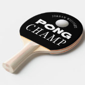 Raquette De Ping Pong CHAMP PING PONG Personnalisé modifiable noir (Devant Angle)