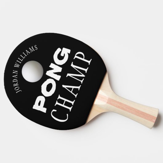 Raquette De Ping Pong CHAMP PING PONG Personnalisé modifiable noir (Côté)