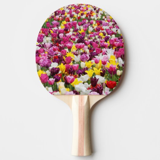 Raquette De Ping Pong champ plein de tulipes (Devant)
